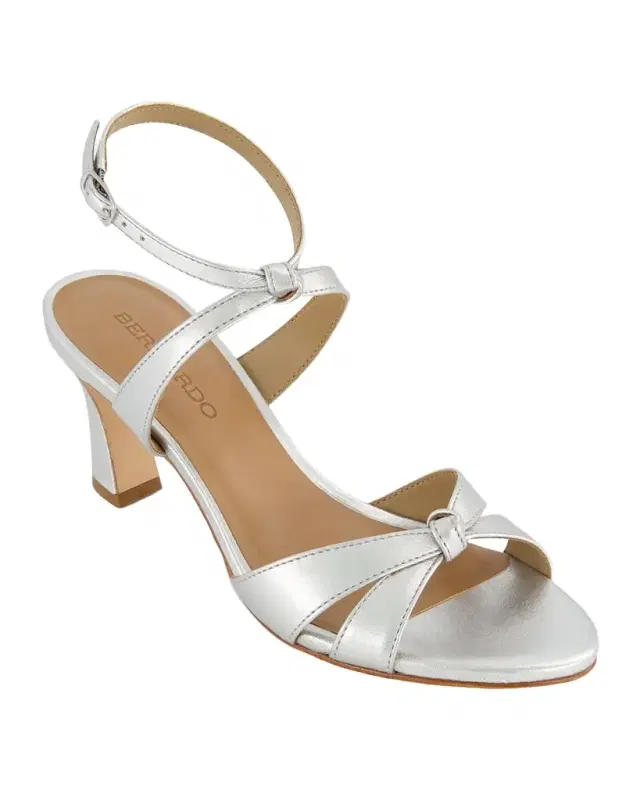 Bernardo Neera Knotted Metallic Leather Sandals