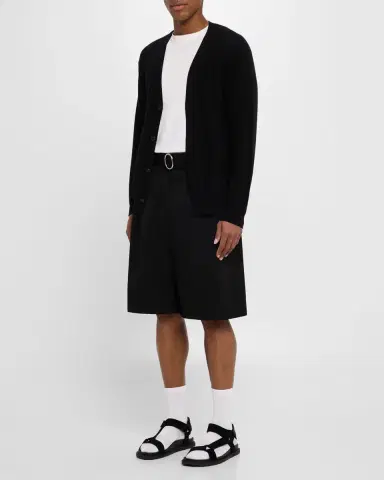 MOSCHINO Men's Leather and Suede Sandals | Thumbnail 2 MOSCHINO Men's Leather and Suede Sandals | Thumbnail 2
