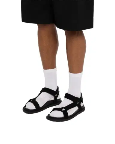 MOSCHINO Men's Leather and Suede Sandals | Thumbnail 1 MOSCHINO Men's Leather and Suede Sandals | Thumbnail 1