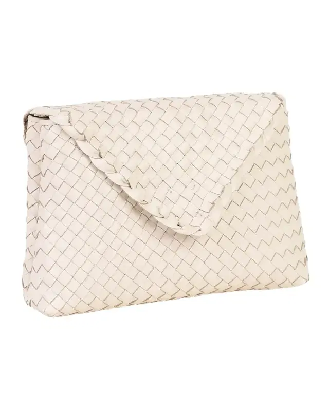 Rafe Jamie Envelope Woven Leather Clutch Bag