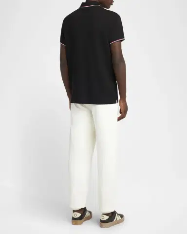 Moncler Men's Striped-Trim Polo Shirt | Thumbnail 2
