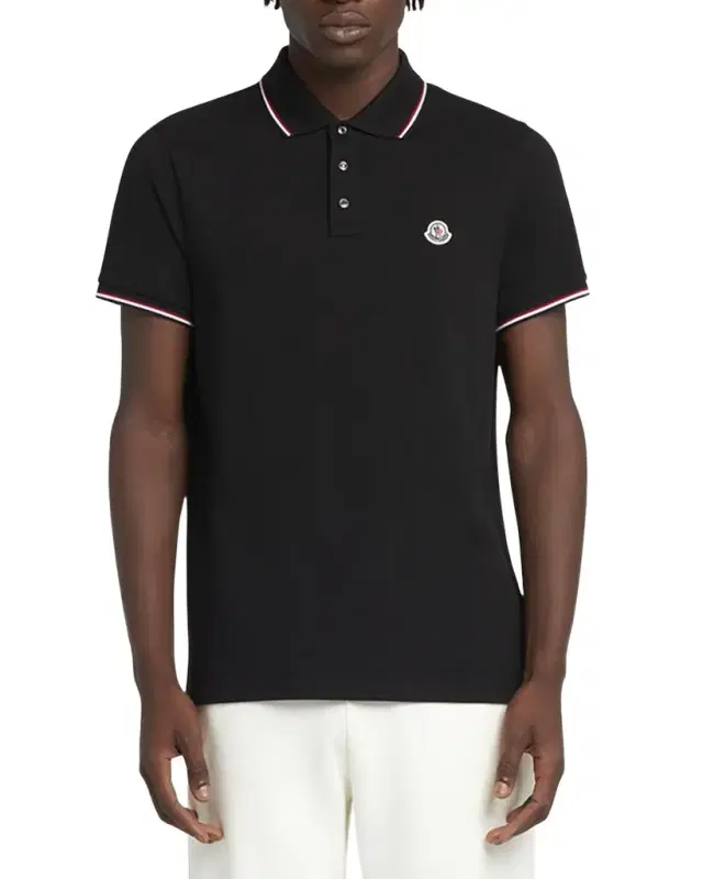 Moncler Men 's Striped-Trim Polo Shirt