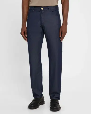 Giorgio Armani Men's Cotton-Silk 5-Pocket Pants | Thumbnail 3 Giorgio Armani Men's Cotton-Silk 5-Pocket Pants | Thumbnail 3