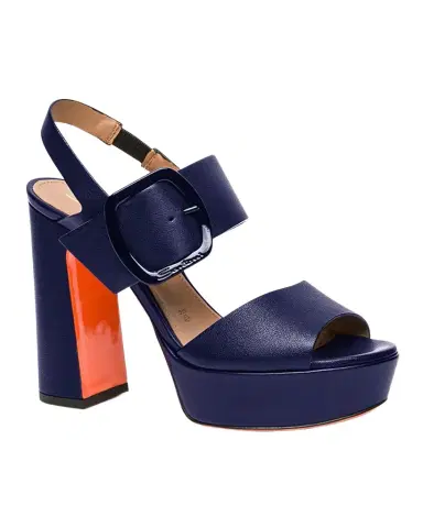 Santoni Bruxel Leather Buckle Platform Sandals | Thumbnail 1 Santoni Bruxel Leather Buckle Platform Sandals | Thumbnail 1