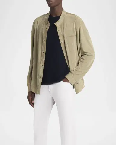 Giorgio Armani Men's Suede Overshirt | Thumbnail 3