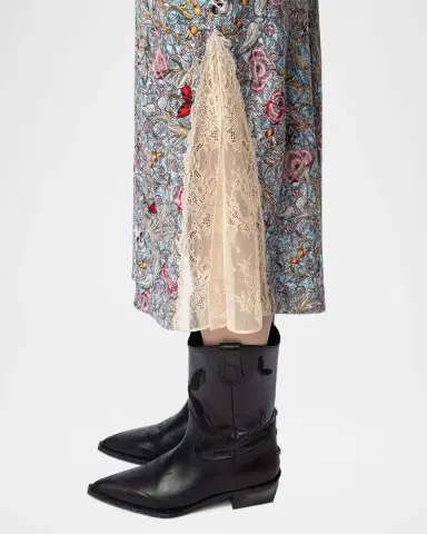 Zadig & Voltaire Jayla Soft British Flowers Skirt | Thumbnail 4 Zadig & Voltaire Jayla Soft British Flowers Skirt | Thumbnail 4