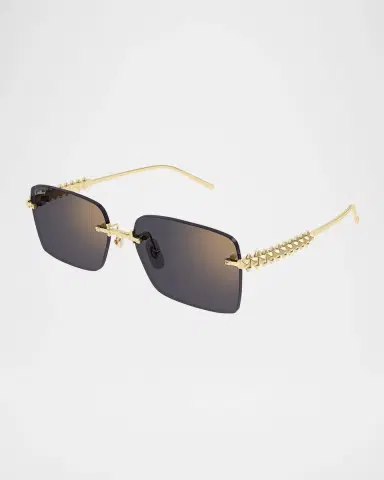 Cartier Rimless Metal Rectangle Sunglasses | Thumbnail 2 Cartier Rimless Metal Rectangle Sunglasses | Thumbnail 2
