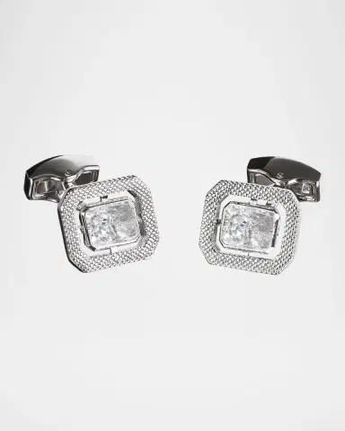 Tateossian Men 's Rectangle Cubic Zirconia Cufflinks | Thumbnail 5