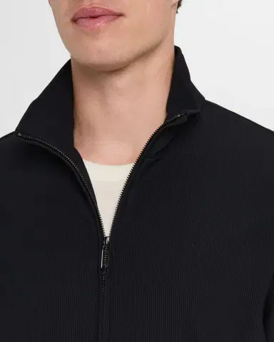 Emporio Armani Men's Nylon Stretch Ribbed Bomber Jacket | Thumbnail 4