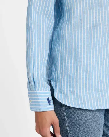 Polo Ralph Lauren Oversized-Fit Striped Linen Shirt | Thumbnail 5