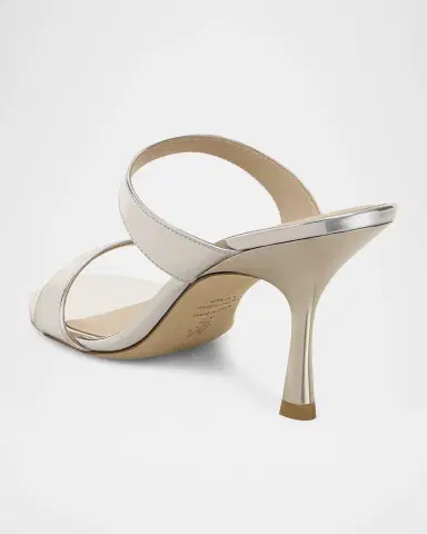 Stuart Weitzman Nudist Metallic Leather Slide Sandals | Thumbnail 3 Stuart Weitzman Nudist Metallic Leather Slide Sandals | Thumbnail 3