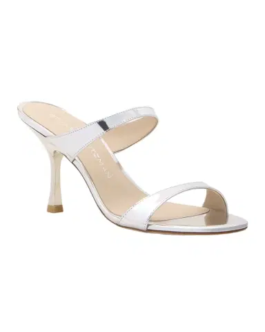 Stuart Weitzman Nudist Metallic Leather Slide Sandals | Thumbnail 1 Stuart Weitzman Nudist Metallic Leather Slide Sandals | Thumbnail 1
