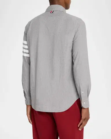 Thom Browne Men's Chambray Long-Sleeve Shirt | Thumbnail 2 Thom Browne Men's Chambray Long-Sleeve Shirt | Thumbnail 2
