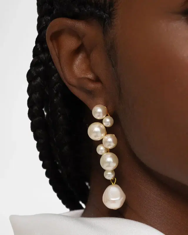 Margaritari Earrings with Pearly Crystals