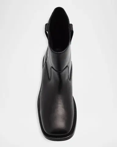 MOSCHINO Men's Berlin Leather Ankle Boots | Thumbnail 5