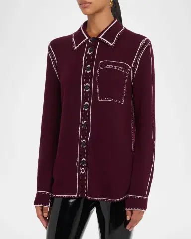 Marc Jacobs Trompe-L 'oeil Knit Button-Front Cardigan | Thumbnail 3