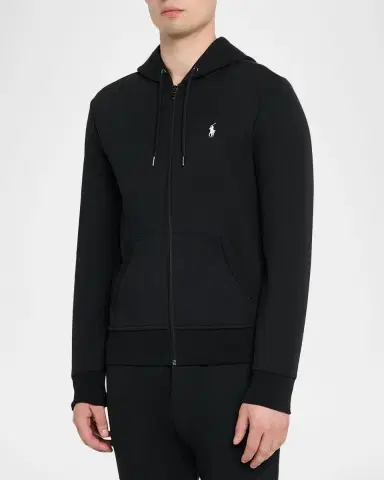 Polo Ralph Lauren Men's Double-Knit Full-Zip Hoodie | Thumbnail 3 Polo Ralph Lauren Men's Double-Knit Full-Zip Hoodie | Thumbnail 3