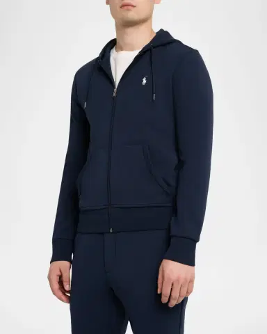 Polo Ralph Lauren Men's Double-Knit Full-Zip Hoodie | Thumbnail 3 Polo Ralph Lauren Men's Double-Knit Full-Zip Hoodie | Thumbnail 3