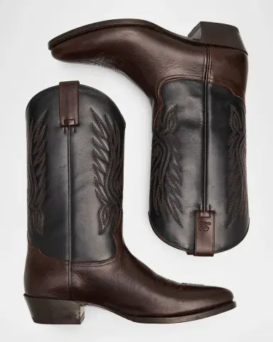 Ralph Lauren Purple Label Leather Western Boot | Thumbnail 3
