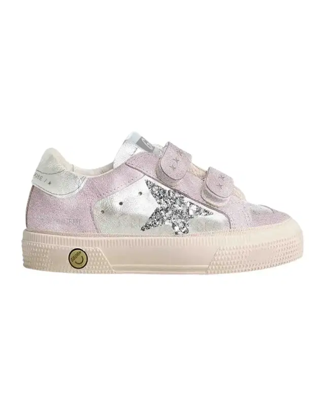 Girl 's Old School Metallic Leather Sneakers, Kid