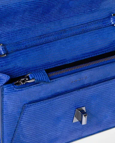 Akris Anouk Lizard-Print Clutch Bag w/ Chain | Thumbnail 3 Akris Anouk Lizard-Print Clutch Bag w/ Chain | Thumbnail 3