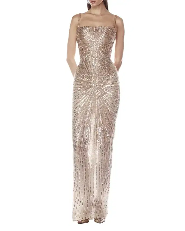 Bronx and Banco Dahlia Sequined Maxi Dress