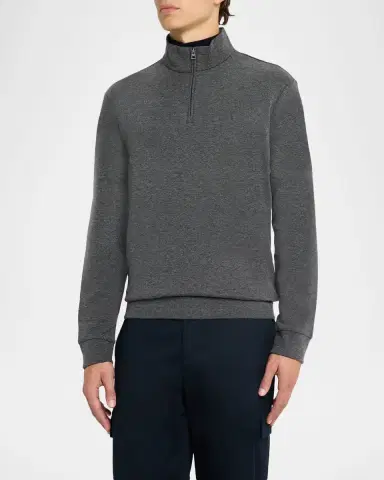 Polo Ralph Lauren Men's Textured Double-Knit Quarter-Zip Sweater | Thumbnail 3