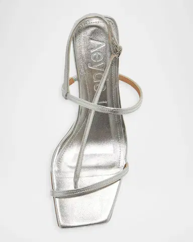 aeyde 65mm Elise Metallic Nappa Leather Sandals | Thumbnail 3
