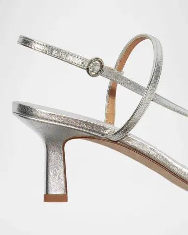aeyde 65mm Elise Metallic Nappa Leather Sandals | Thumbnail 4