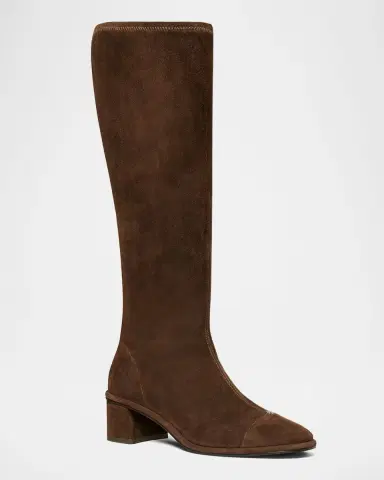 Tory Burch Cap-Toe Suede Knee-High Boots | Thumbnail 2 Tory Burch Cap-Toe Suede Knee-High Boots | Thumbnail 2