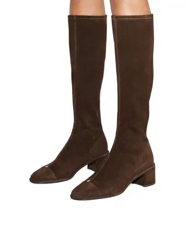Tory Burch Cap-Toe Suede Knee-High Boots | Thumbnail 1 Tory Burch Cap-Toe Suede Knee-High Boots | Thumbnail 1