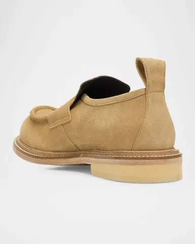 MOSCHINO Men's Suede Penny Loafers | Thumbnail 3
