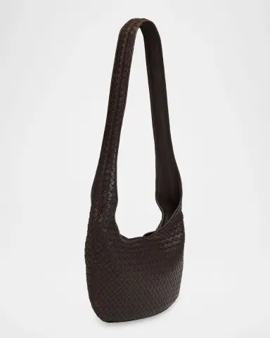 Bottega Veneta Men's Small Veneto Intrecciato Leather Shoulder Bag | Thumbnail 2 Bottega Veneta Men's Small Veneto Intrecciato Leather Shoulder Bag | Thumbnail 2