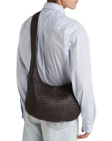 Bottega Veneta Men's Small Veneto Intrecciato Leather Shoulder Bag | Thumbnail 1 Bottega Veneta Men's Small Veneto Intrecciato Leather Shoulder Bag | Thumbnail 1