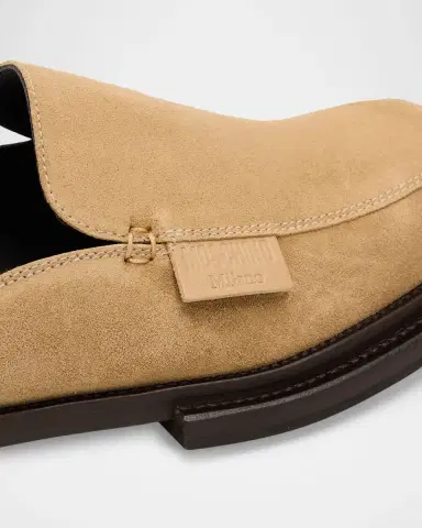 Moschino Men 's Suede Loafer Mules | Thumbnail 2