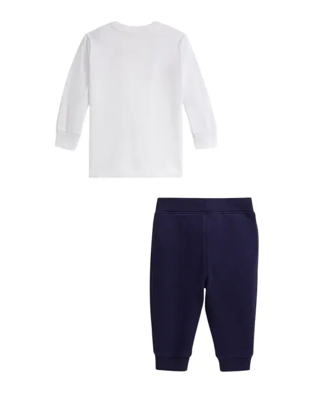 Boy 's Polo Bear Long-Sleeve T-Shirt & Jogger Pants Set,