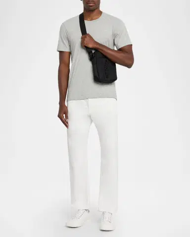 MOSCHINO Men's Logo Canvas Crossbody Bag | Thumbnail 4 MOSCHINO Men's Logo Canvas Crossbody Bag | Thumbnail 4
