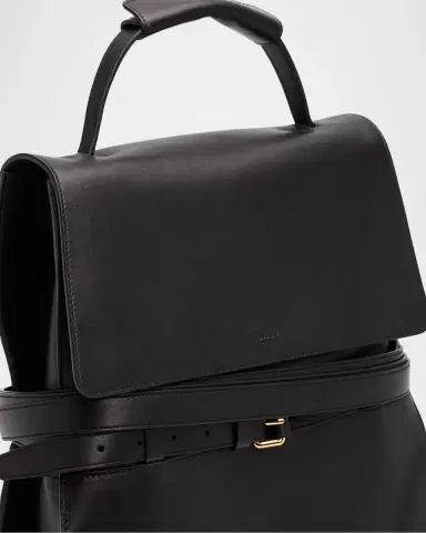 MOSCHINO Men's Tie Me Leather Backpack | Thumbnail 5 MOSCHINO Men's Tie Me Leather Backpack | Thumbnail 5