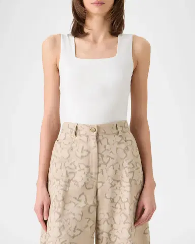 Akris punto Square-Neck Modal Stretch Jersey Tank Top | Thumbnail 3 Akris punto Square-Neck Modal Stretch Jersey Tank Top | Thumbnail 3