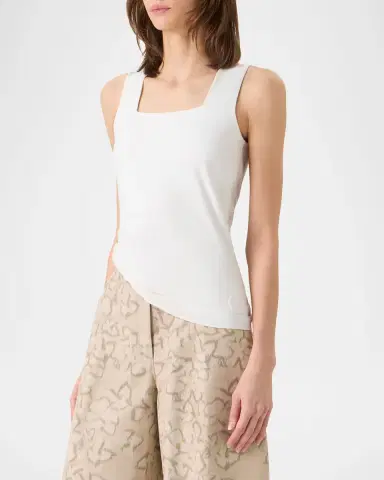 Akris punto Square-Neck Modal Stretch Jersey Tank Top | Thumbnail 5 Akris punto Square-Neck Modal Stretch Jersey Tank Top | Thumbnail 5