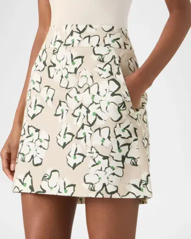 Akris punto Floral Stretch Denim Mini Skirt | Thumbnail 3 Akris punto Floral Stretch Denim Mini Skirt | Thumbnail 3