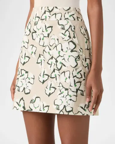 Akris punto Floral Stretch Denim Mini Skirt | Thumbnail 4 Akris punto Floral Stretch Denim Mini Skirt | Thumbnail 4