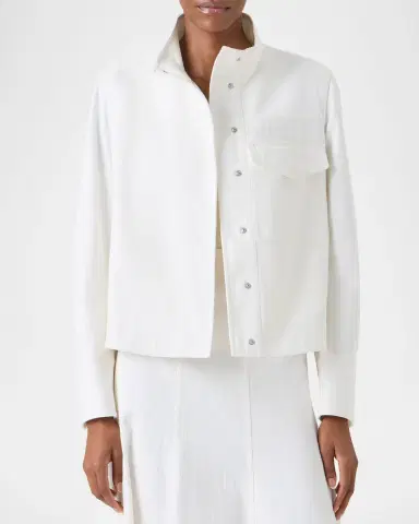Akris punto Stand-Collar Stretch Denim Jacket | Thumbnail 5 Akris punto Stand-Collar Stretch Denim Jacket | Thumbnail 5