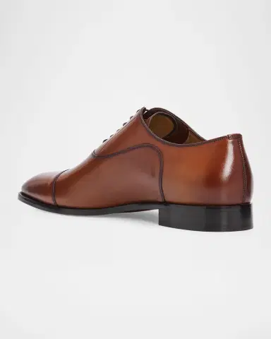 Christian Louboutin Men's Greggory Patinated Leather Oxford Shoes | Thumbnail 3