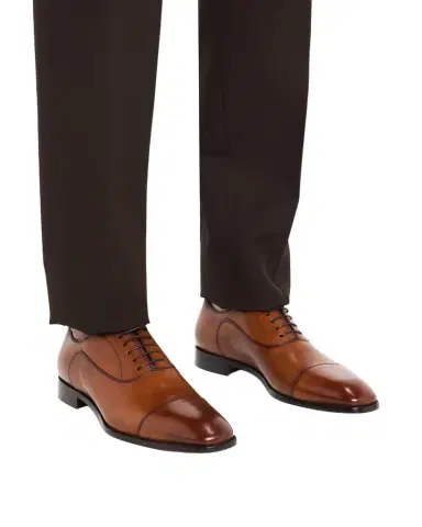 Christian Louboutin Men's Greggory Patinated Leather Oxford Shoes | Thumbnail 1