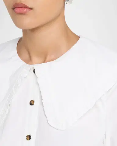 Ganni Stretch-Cotton Sailor Top | Thumbnail 4 Ganni Stretch-Cotton Sailor Top | Thumbnail 4