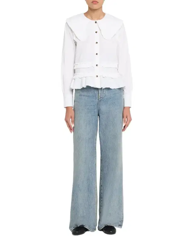 Stretch-Cotton Sailor Top