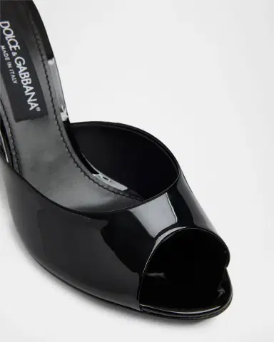Dolce & Gabbana 75mm Vernice Patent Leather Mule Sandals | Thumbnail 4