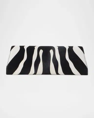 Akris Small Zebra-Print Calf Hair Clutch Bag | Thumbnail 3 Akris Small Zebra-Print Calf Hair Clutch Bag | Thumbnail 3