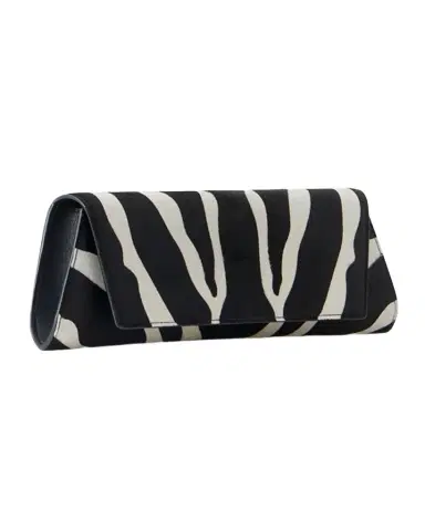 Akris Small Zebra-Print Calf Hair Clutch Bag | Thumbnail 1 Akris Small Zebra-Print Calf Hair Clutch Bag | Thumbnail 1